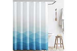 jinchan Ombre Blue Shower Curtain: Escape to the Depths of the Ocean