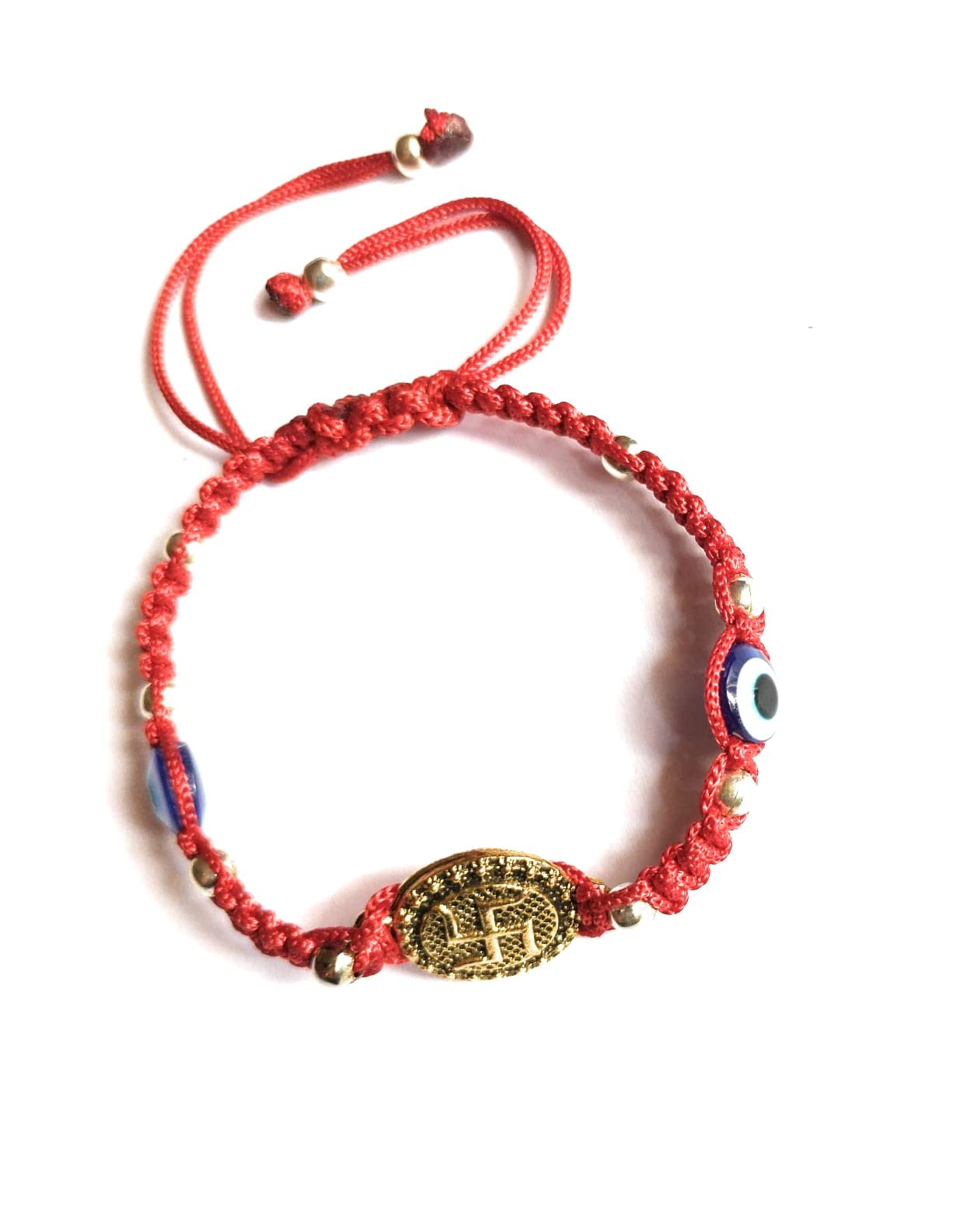 Jyokrish Handmade Adjustable Red thread Gold Plated Swastik with Om Bracelet for |Men |Boys |Girls |Women | Free Size |Pack of 1 |Hand band |Lucky Charms (B0BTWDX9Z4) Amazon Price History, Amazon Price Tracker