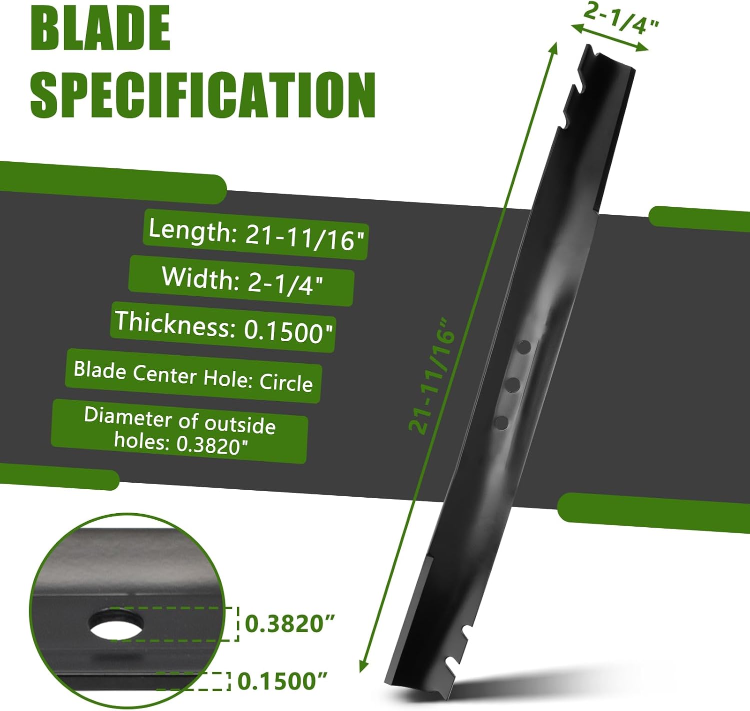 Ximoon 131-4547-03 Mulching Blades Compatible with Toro 20377 20333 20016 20331 20332 21445 21465 Mower - 22″ Recycler Lawn Mower Blade Replace 59534P 108-9764-03 104-8697-03（2 Pack）