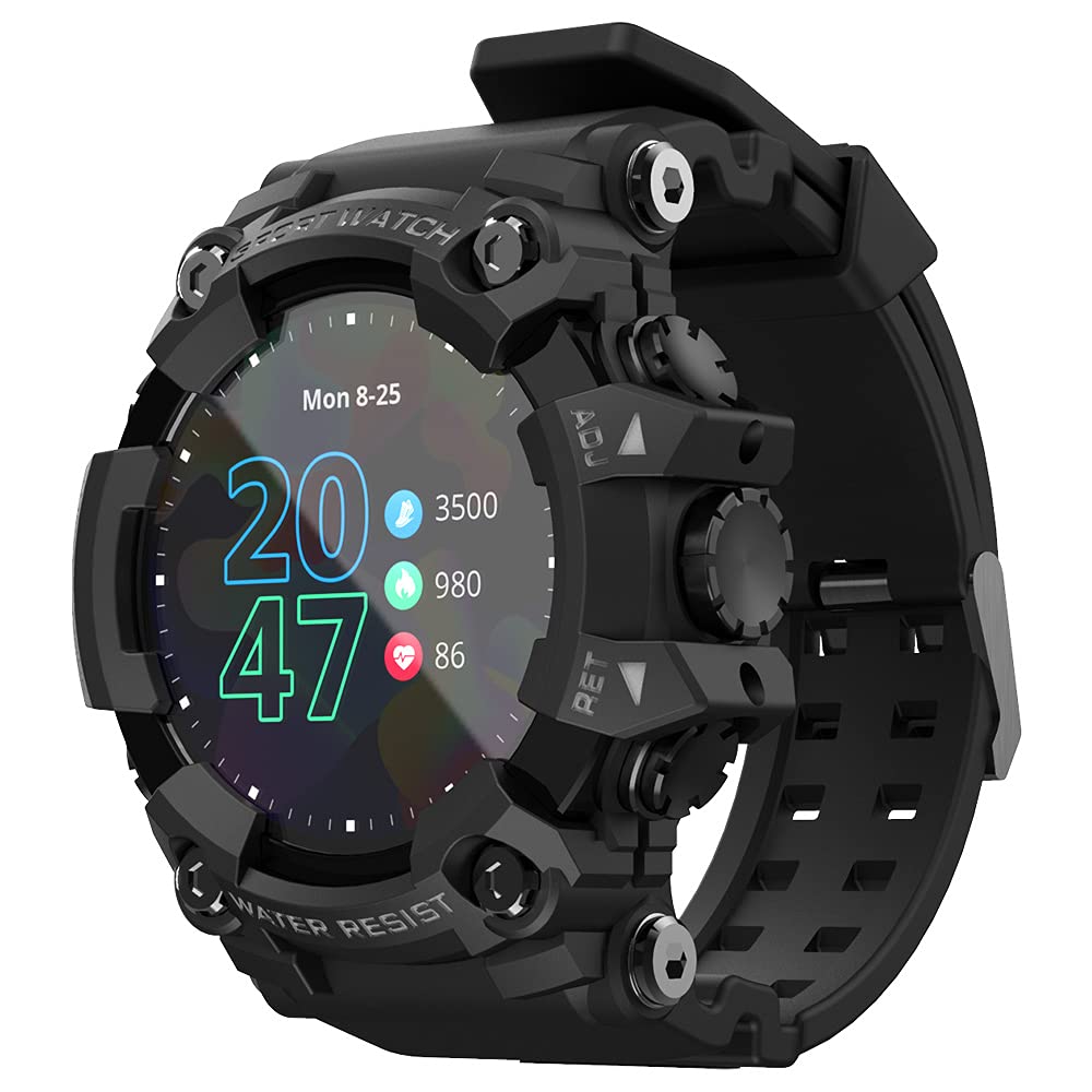 Lokmat Attack Touch Tela Fitness Tracker Smart Watch Men Monitor De Pressão Smartwatch para Android 