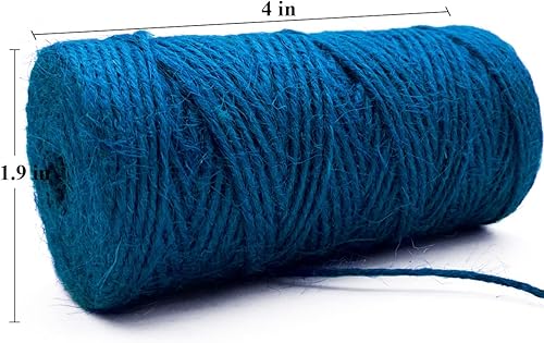 Miniatura 2 de Cuerda de yute de colores de 328 pies, cuerda de yute natural duradera, perfecta para artes, manualidades, tarros de masón, envoltorios de