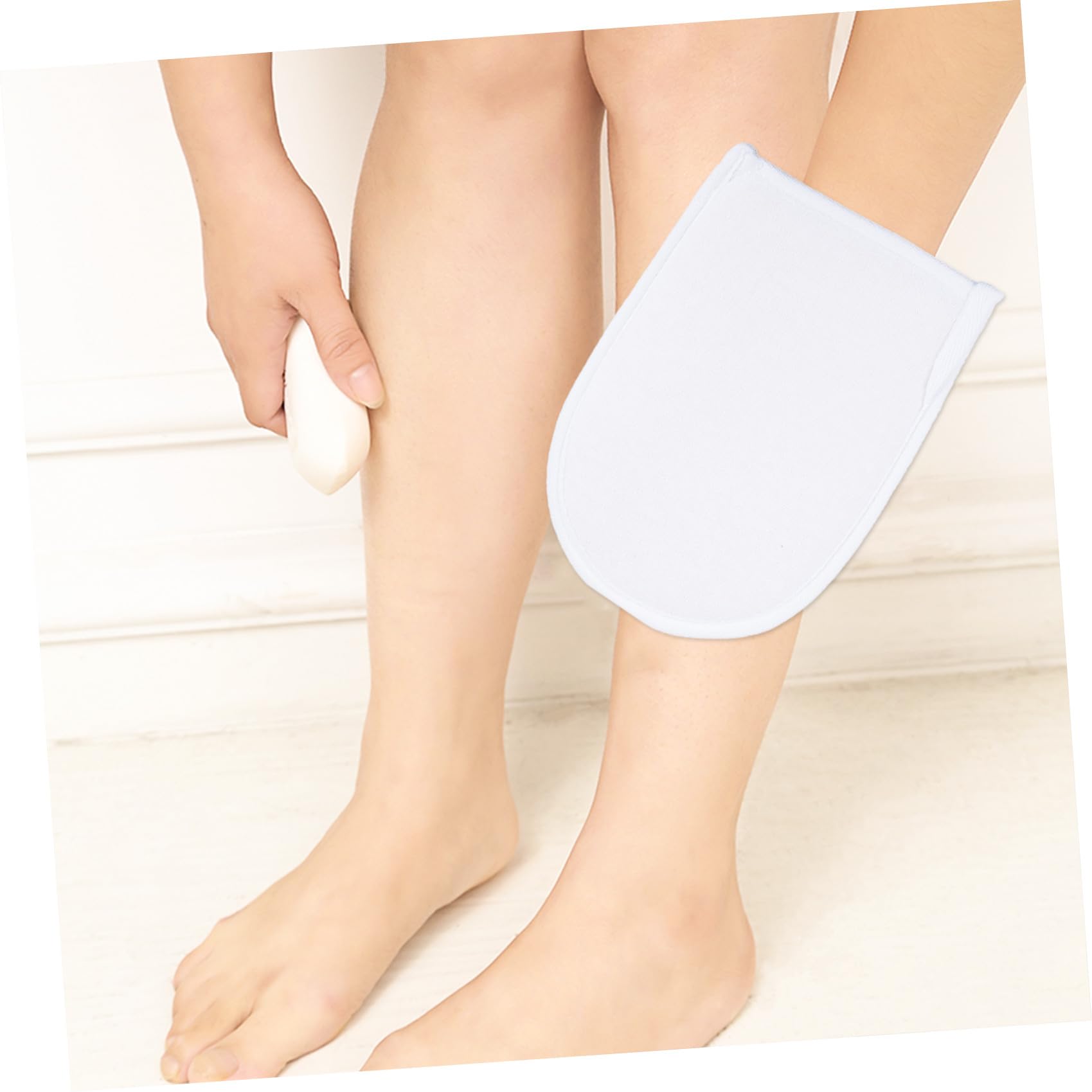 DOITOOL 6 Piezas guantes de toalla de baño guante de esponja de baño esponja de limpieza guante para fregar la ducha cepillo exfoliante masaje Depurador cepillo de baño esponja vegetal
