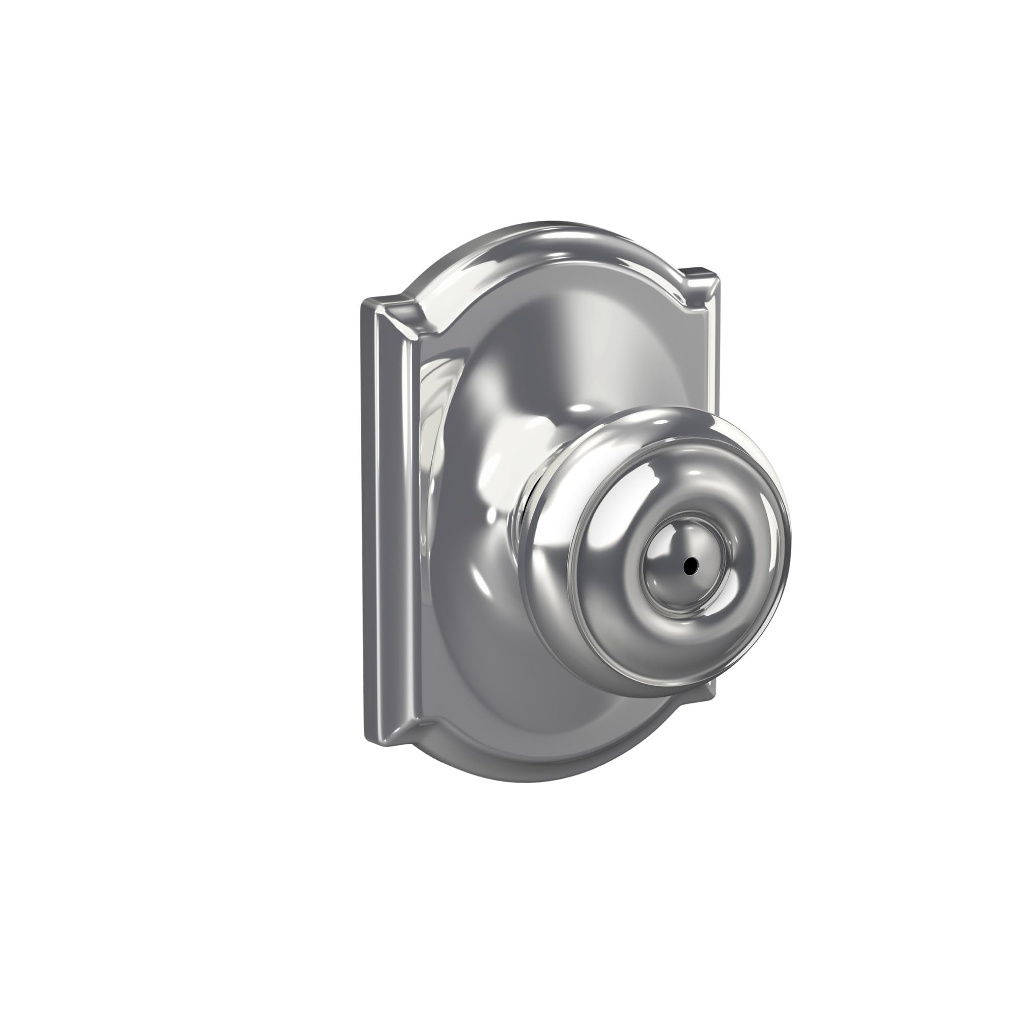 SCHLAGE F40 GEO 625 CAM Camelot Collection Georgian Privacy Knob, Bright Chrome
