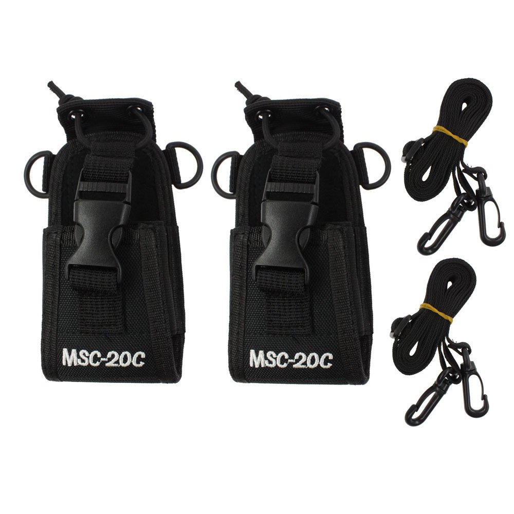 Dreamworth 2-Pack 3in1 Multi-Function Universal Pouch Bag Holster Case Msc-20C Compatible with Motorola Kenwood Midland Icom Yaesu GPS Pmr446