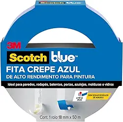 Scotch, 3M, Bluetape, Fita Crepe Profissional - 18 mm x 50 m
