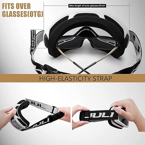 Miniatura 5 de Juli - Gafas protectoras para hombres, mujeres y jóvenes, para esquí, snowboard, patinaje y vehículos de nieve