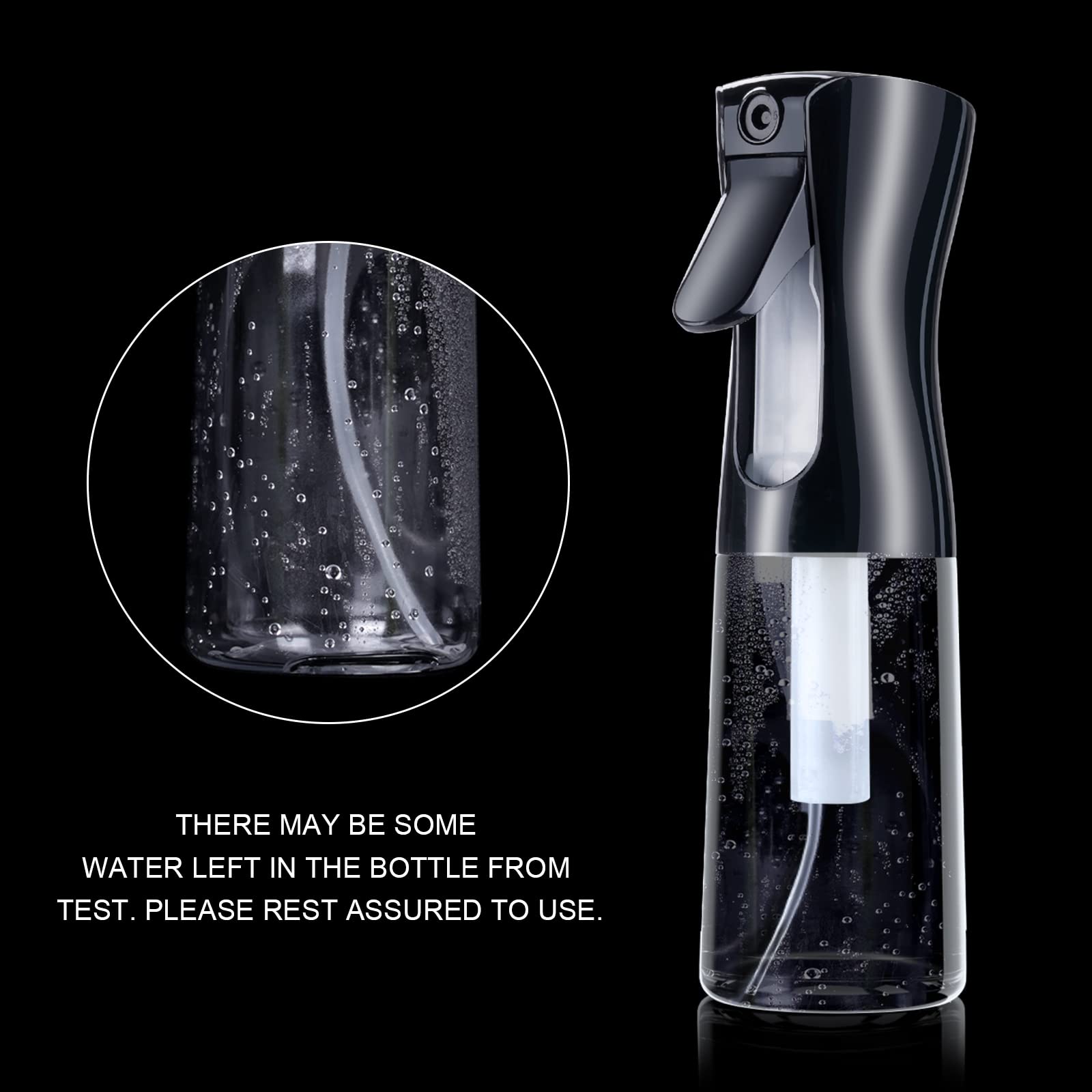 AOOWU Botella de spray para el cabello, 2 uds vacías de agua continua, pulverización fina multifuncional