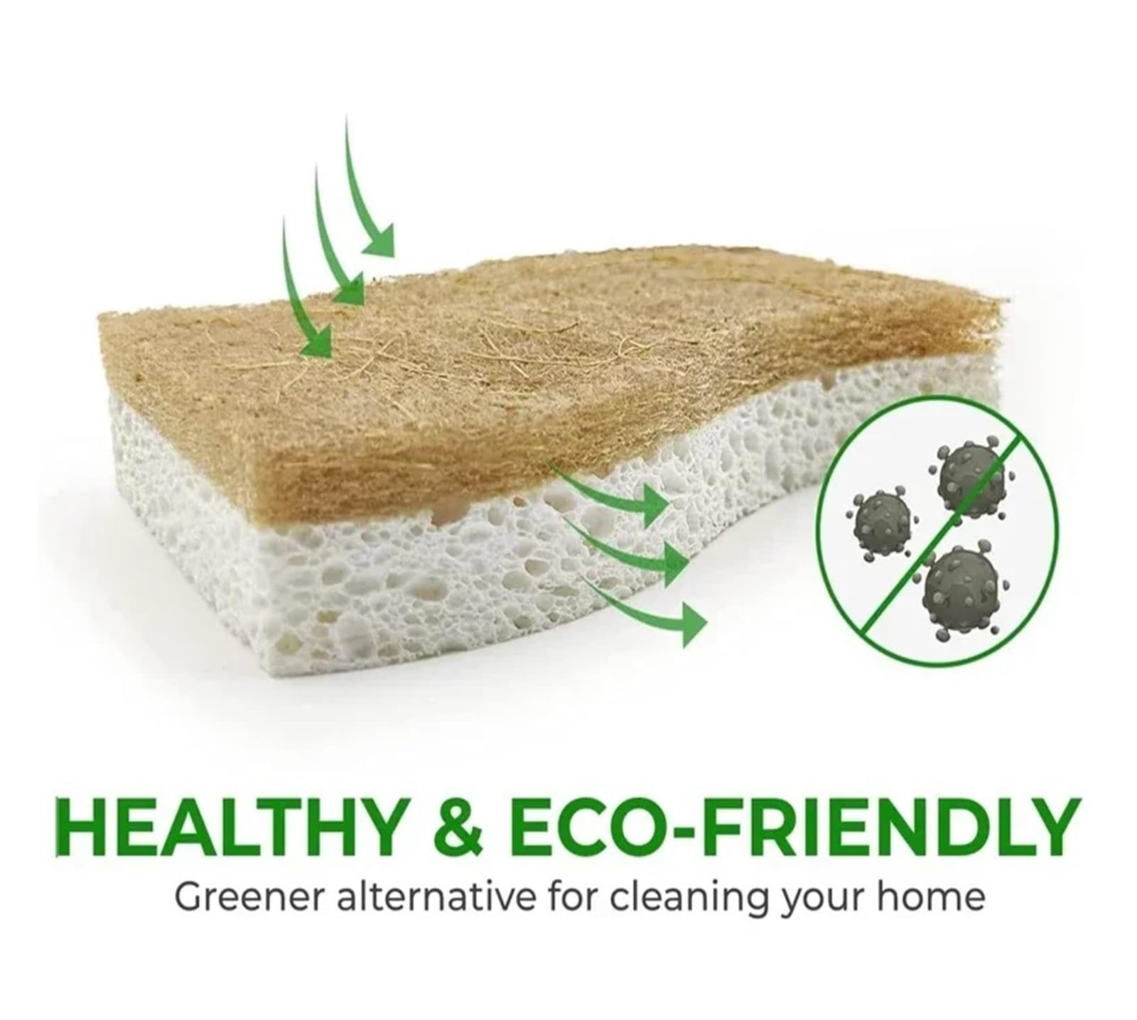 Éponges à récurer écologiques en Fibres végétales Naturelles et éponge Noix de, compatibles avec la Vaisselle. Accessoires Cuisine(TypeB 9pcs)