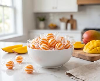 Mango Candy 1 lb Bulk Bag Individually Wrapped Hard Candies Tropical Flavor
