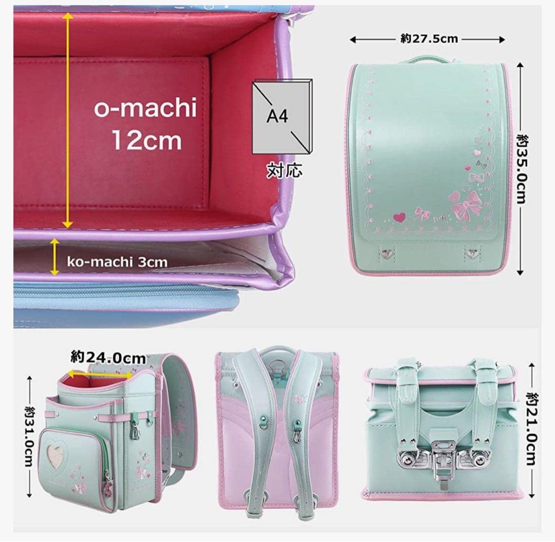 Amazon.co.jp: ランドセル リボン結び 刺繍 女の子 パステルピンク 