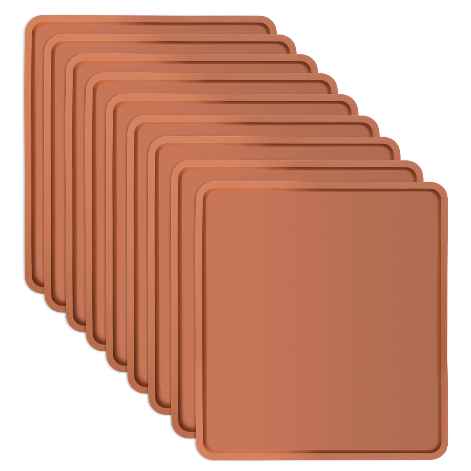 9 Pcs Silicone Dehydrator Trays Reusable Nonstick Silicone Tray Liner Compatible with Cosori CP267-FD Multi-purpose Silicone Trays for Fruit Vegetables Crackers Meat