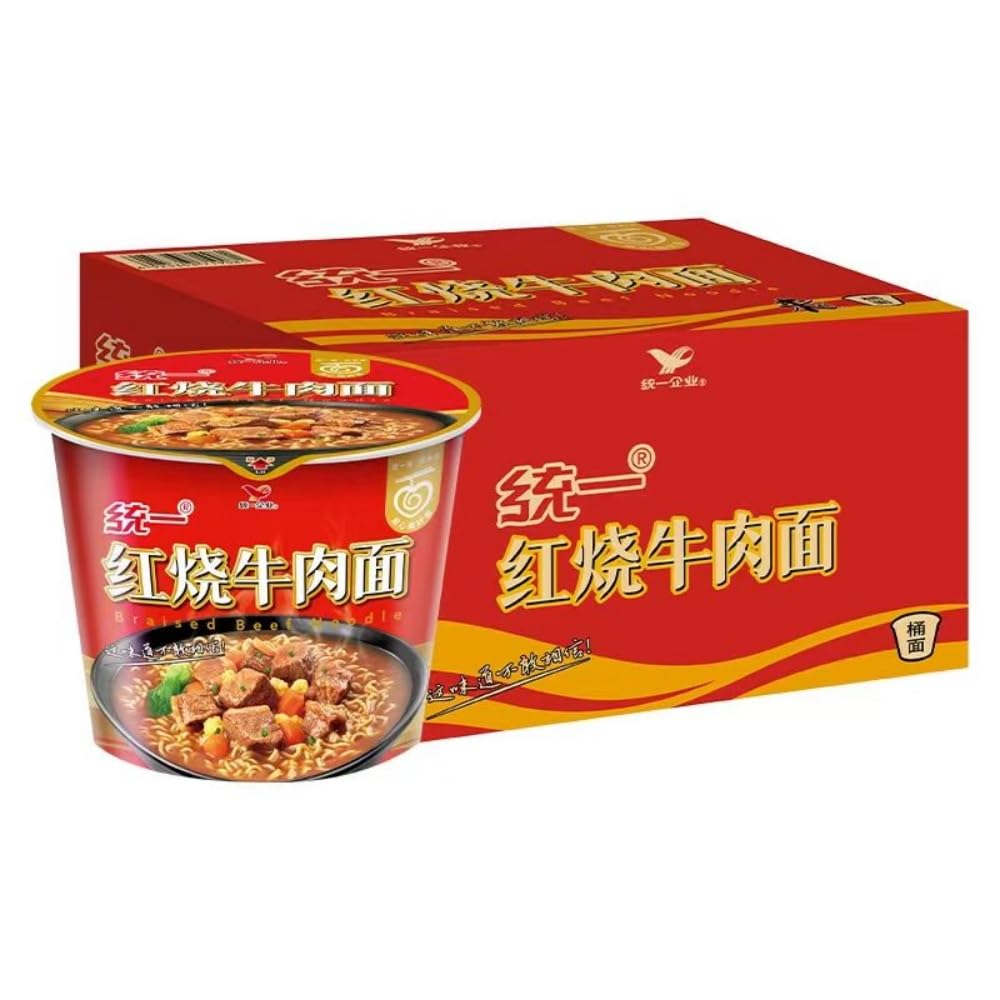 Lot de 12 tasses de nouilles chinoises instantanées Tongyi Ramen dans la soupe