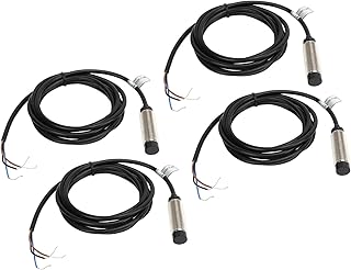 NPN 3 Wire Proximity Sensor, Quick Response Less Interference Copper Alloy Shell 6‑36VDC 200mA Inductive Proximity Switch 12mm Probe for CNC Machine Tool