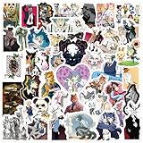 BEASTARS ステッカーセット可愛い おしゃれ DIYステッカー 50枚入り防水ステッカーシール セットスーツケースステッカー 自転車 ヘルメットパソコン ギターラップトップステッカー 子供 学生 記念日 ギフト人気 お祝い プレゼント