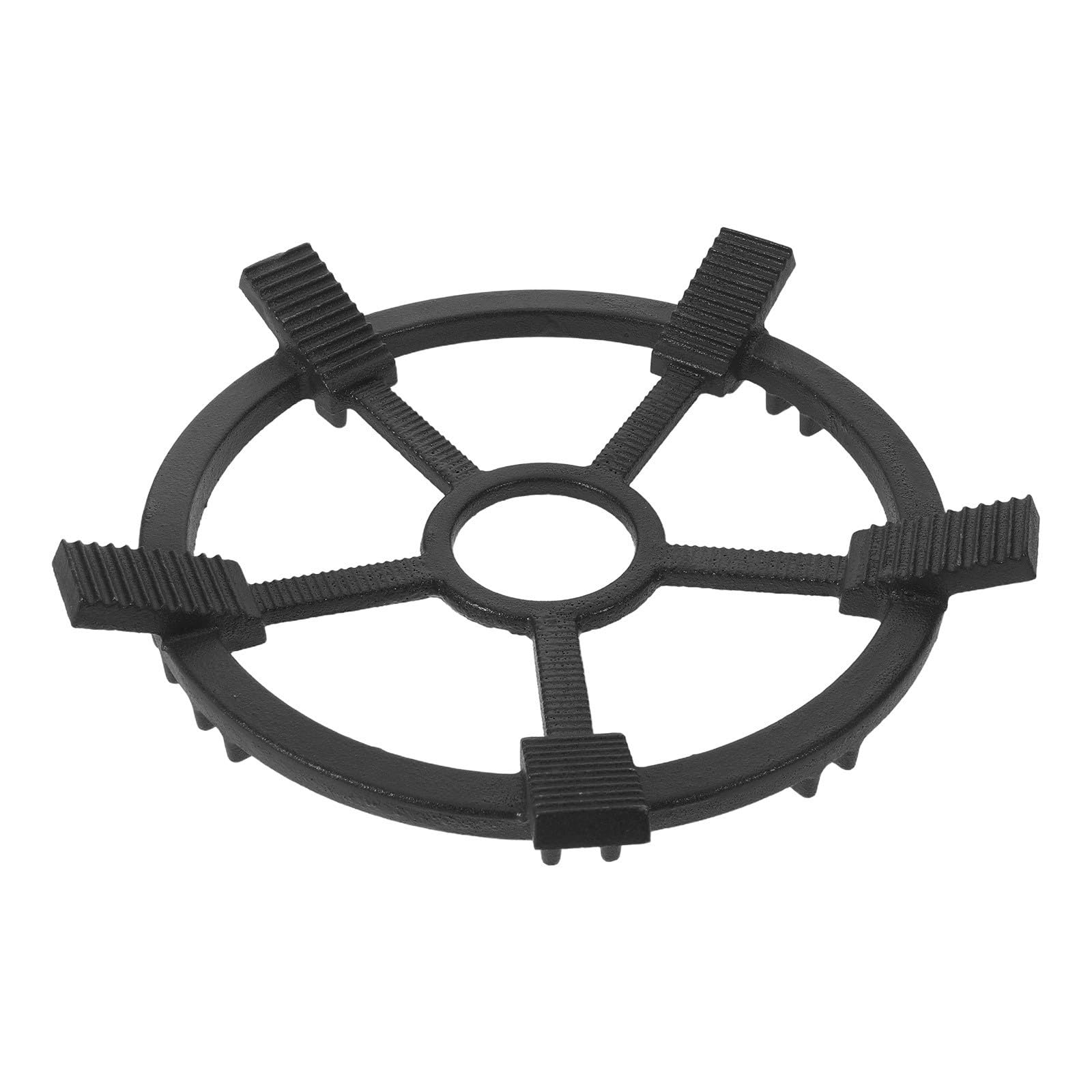 Anillo Reductor de Hierro Fundido Negro para Estufa de Gas Diseño Antideslizante y Ahorro de Espacio, Soporte para Wok y Olla Pequeña en Cocina