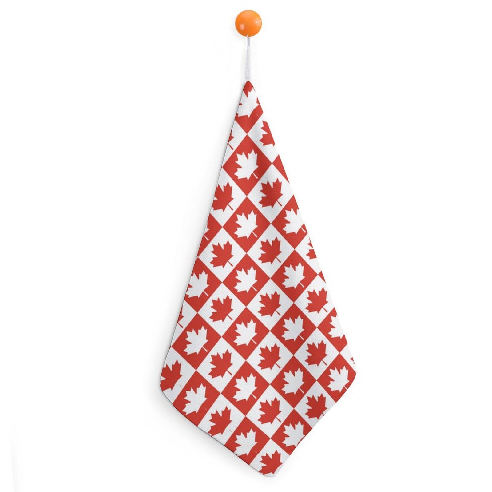 CGSBNGHA Maple Leaf Canada CA Flag Hand Towel Hanging Face Towels Cleaning Cloths Handkerchief for Bathroom Kitchen