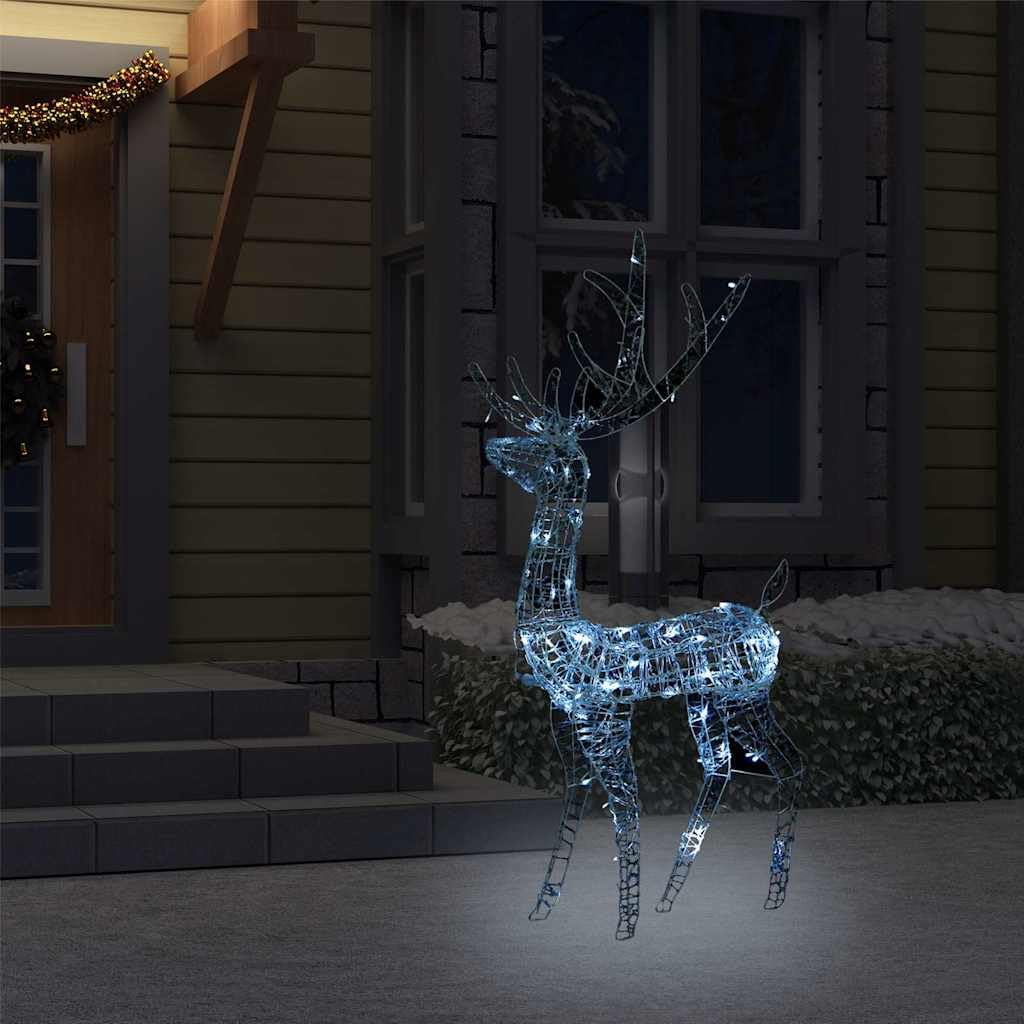 Refined Adorno reno de Navidad acrílico blanco frío 140 LEDs 120 cm