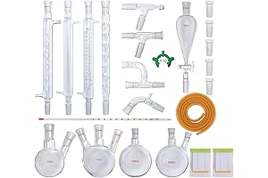 32PCS Wadoy Distillation Glassware Kit for Lab Distillation Apparatus 24/40