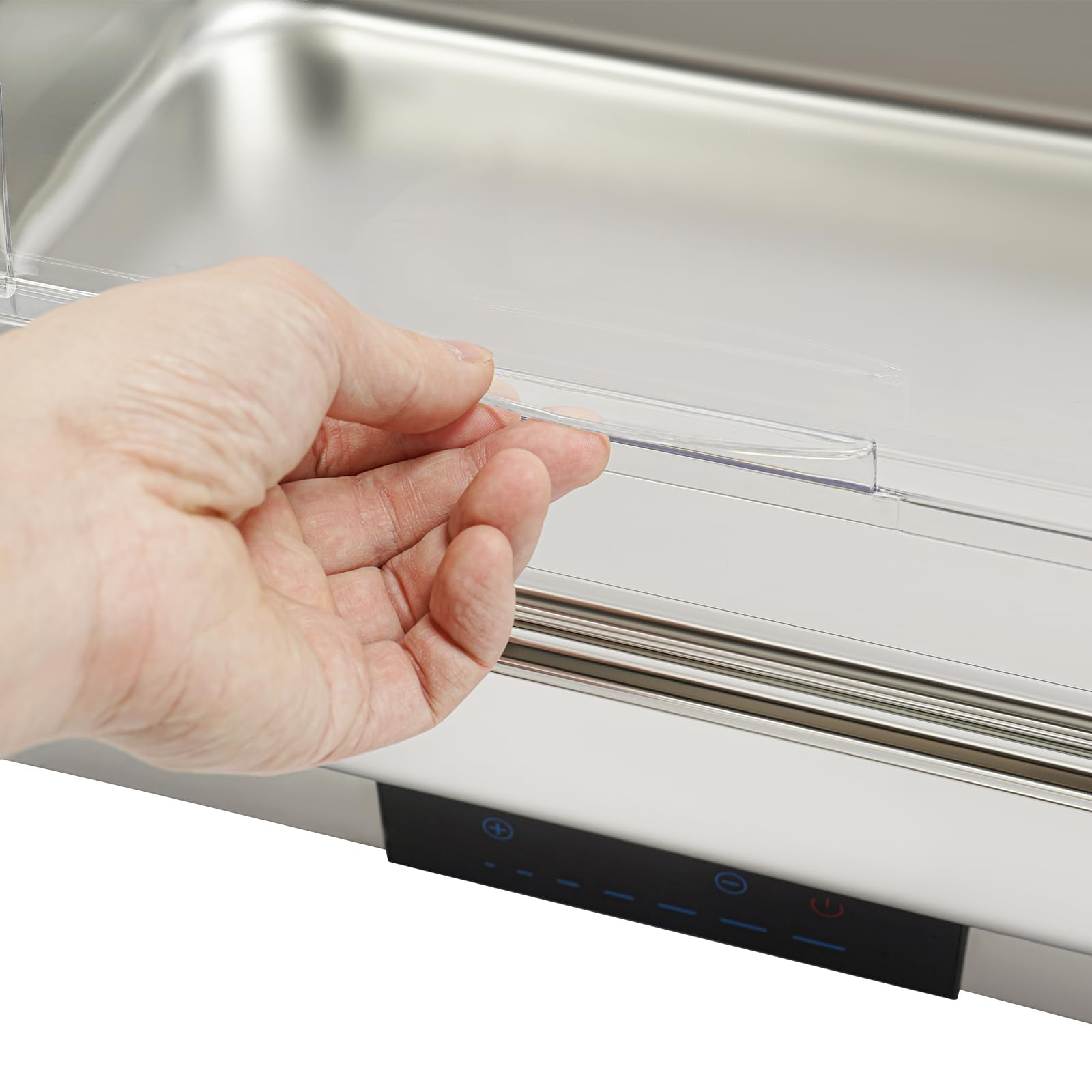 Contenitore termico in acciaio inox, 600 W, per buffet, chafing dish a buffet, chafing dish buffet, set caldo in acciaio inox, per ristoranti a buffet (1 padella per alimenti)