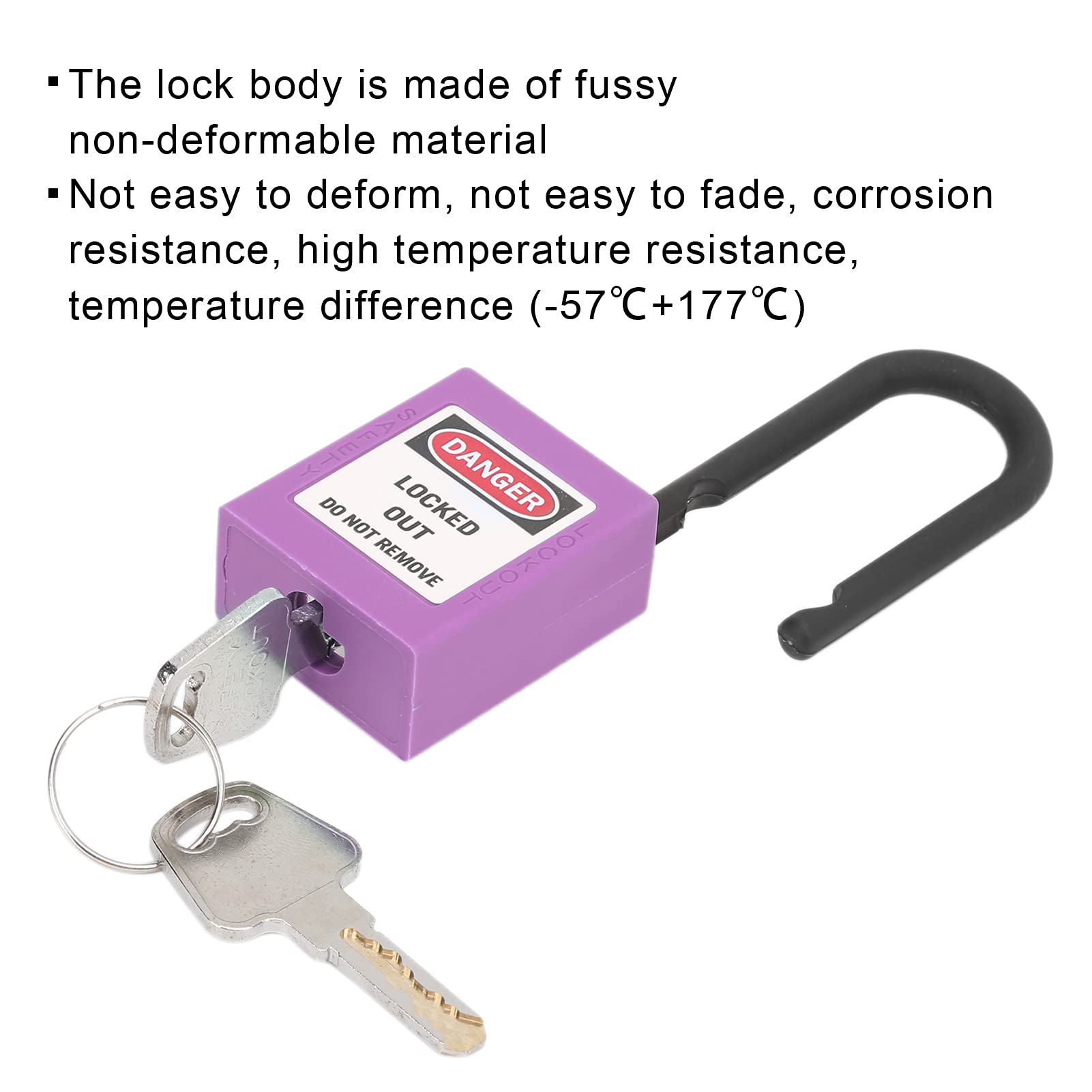 Cocoarm Juego de 10 Candados de Seguridad con Aislamiento de Ingeniería, Bloqueo de Seguridad de 38 Mm/1,5 Pulgadas, para Aplicaciones de Bloqueo en Interiores y Exteriores (PURPLE)