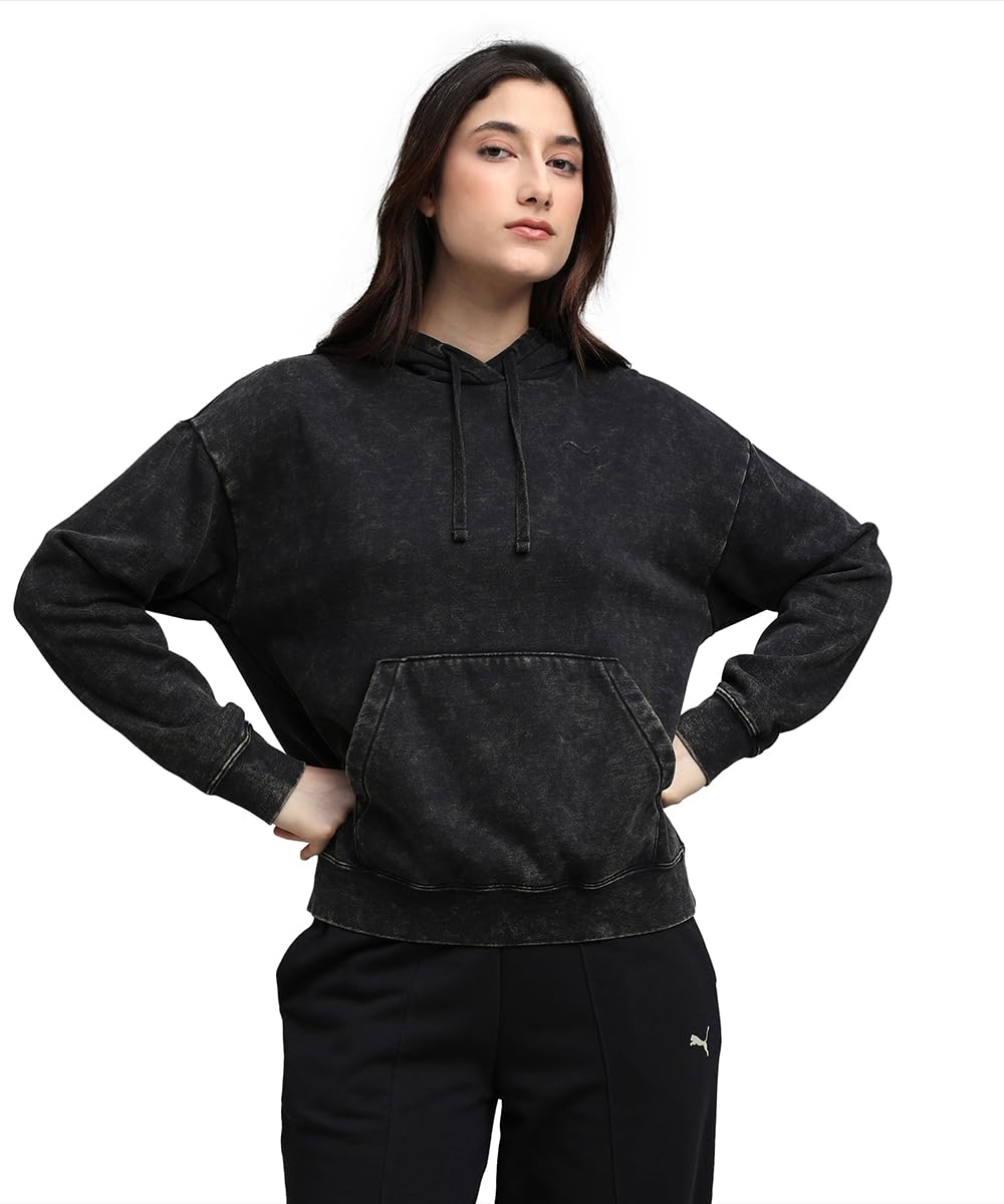 PUMA ESS Hoodie mit entspannter Passform im Wash-Look – Unisex, 1er Pack (FL)