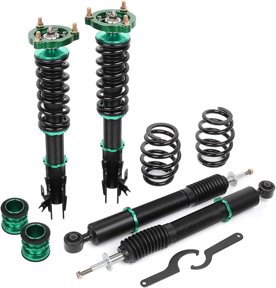 Coilover Struts Spring Shocks Adjustable Height Coilovers Suspension Struts Coil Spring Shocks and Struts Full Set Kits ECCPP Fit for 2006 2007 2008 2009 2010 2011 for Honda Civic - Green