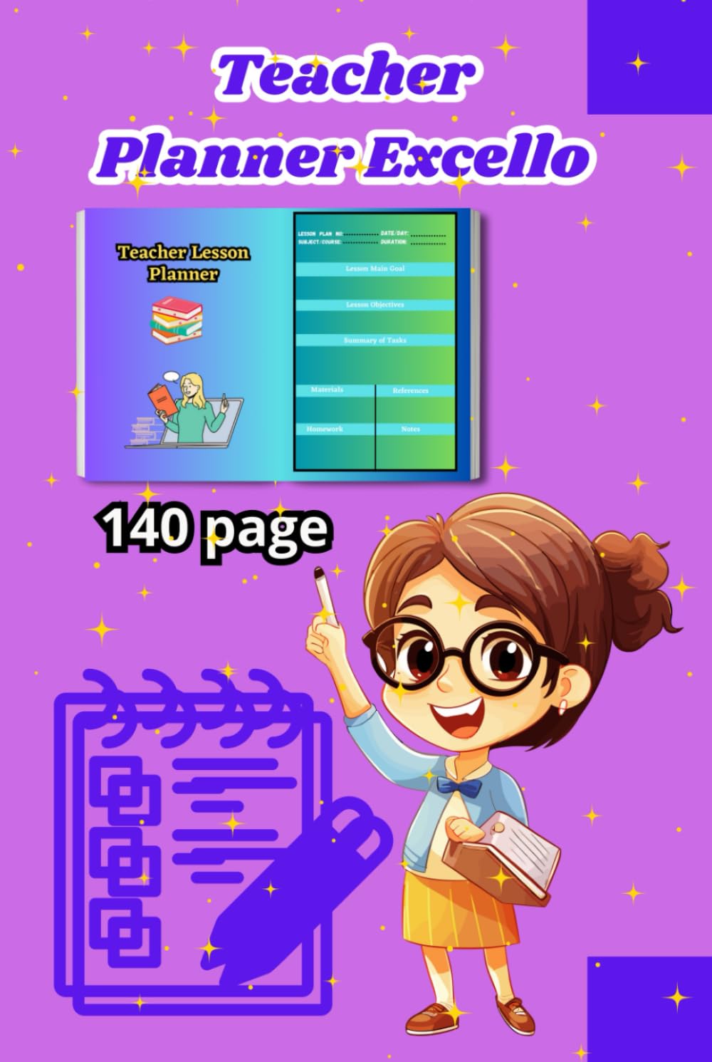 Teacher Planner exelo carnet classroom organization format 6x9