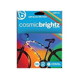 Brightz CosmicBrightz LED Bike Frame Rope Light, Multi-Color - 6.5-Foot String Rope - Battery-Powered with On/Off Switch - Ultra Bright Color Keeps Your Ride Fun and Safe for Kids, Teens, & Adults