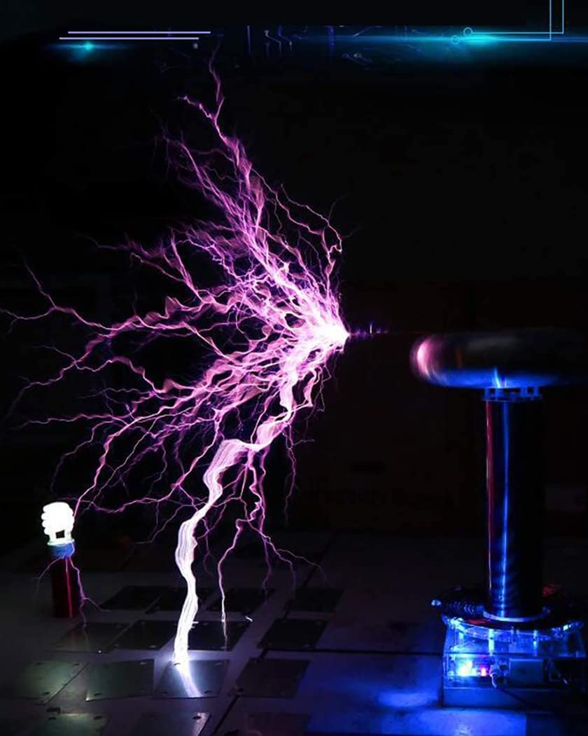 Przenośny Łuk Elektryczny Cewka Musictesla Sztuczna Błyskawica Muzyka Głośnik Plazmowy Głośnik Tubowy Zestaw Cewki Tesli Transmisja Bezprzewodowa Narzędzie Do Nauki I Edukacji