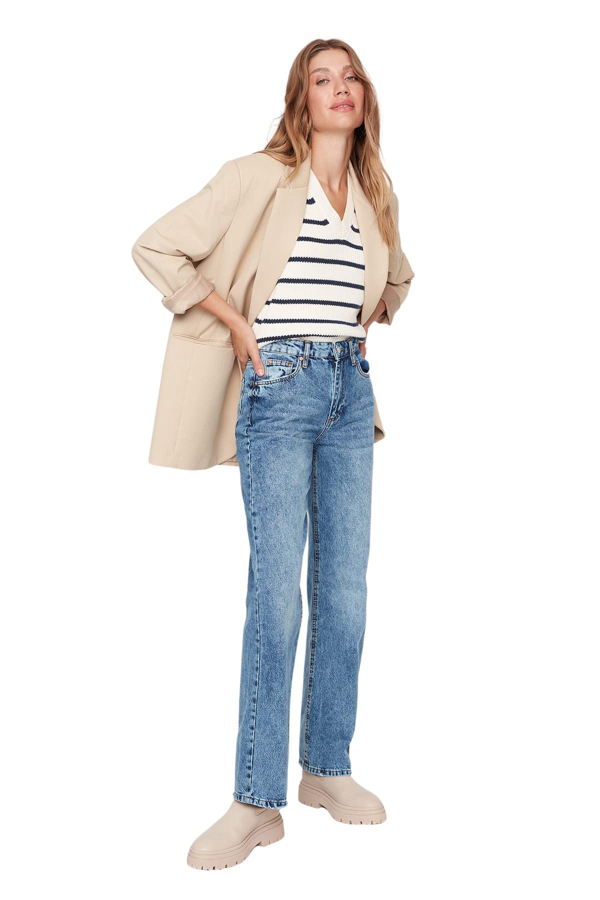 Trendyol Jeans - Blue - Wide Leg