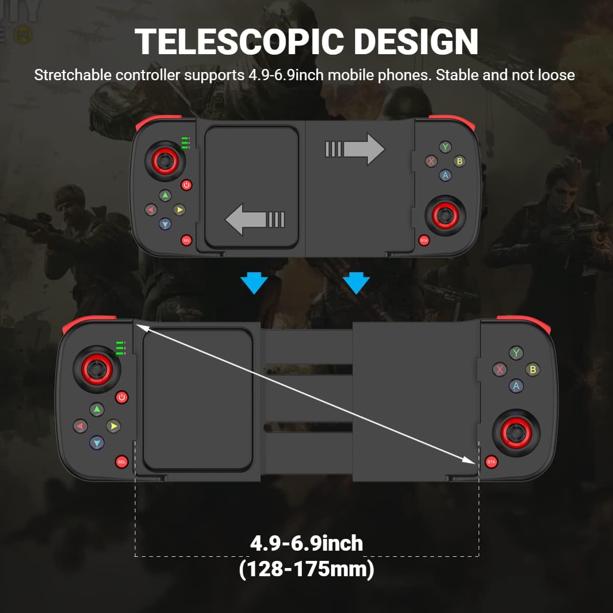 arVin Mobile Game Controller for Android iOS iPhone Wireless Gamepad Joystick for iPhone 14/13/12/11/X, Samsung Galaxy S22/S21/S20, TCL, One Plus -Direct Play