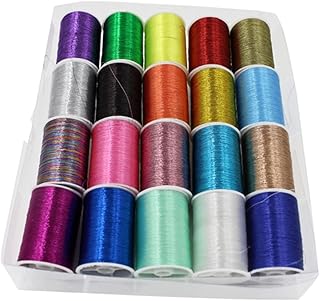 COHEALI Kit De Artes E Ofícios Kit De Linha Suporte De Ponto Cruz Linha De Máquina De Costura Linha De Costura Metálica Brilhante Linha Metálica Linha Colorida Encaixotada Linha De Fundo