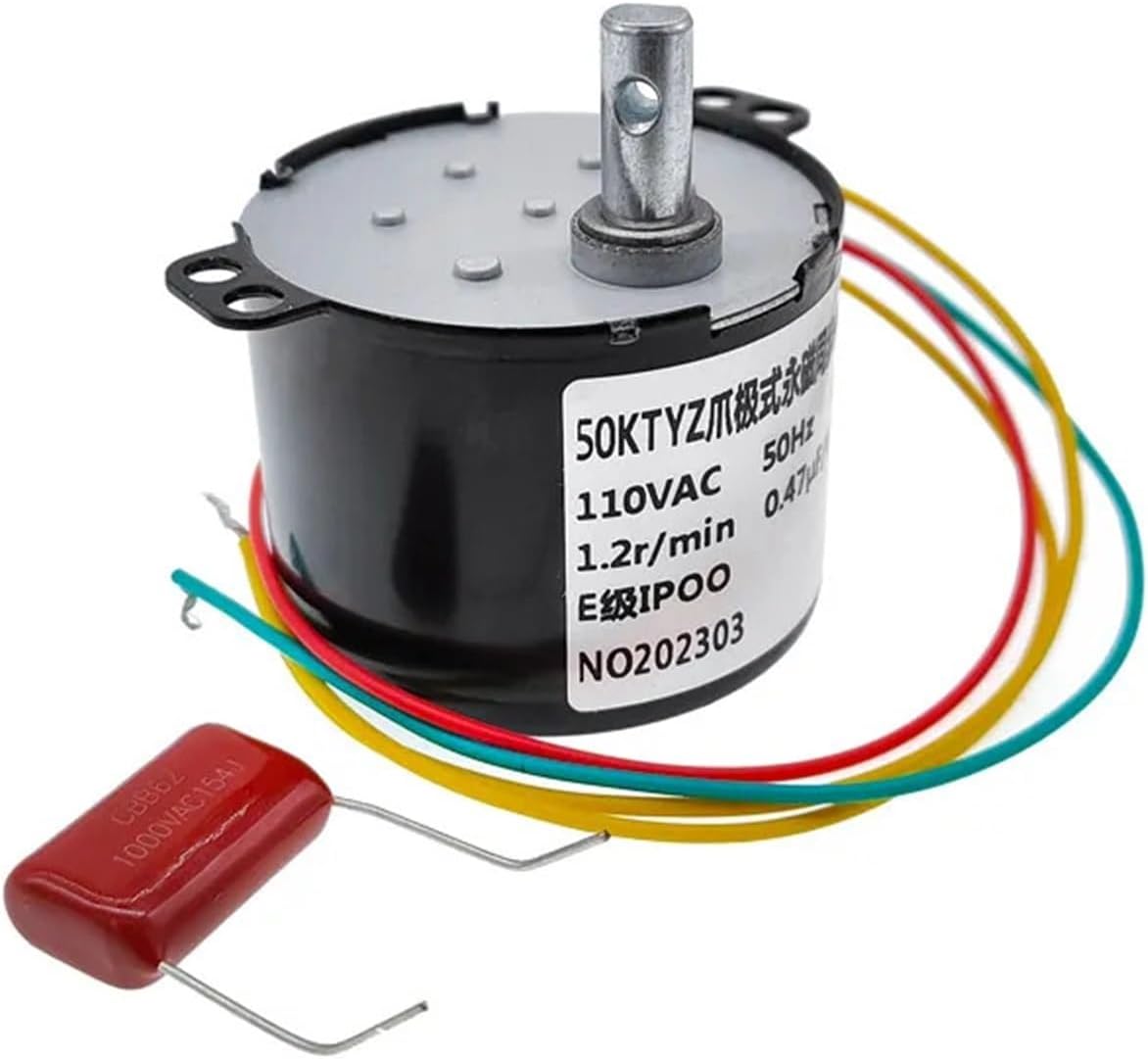 50KTYZ AC 110V/120V/127V Permanent Magnet Synchronous Motor 6W Speed Reducer Motors 1Pcs(110VAC-30rpm)