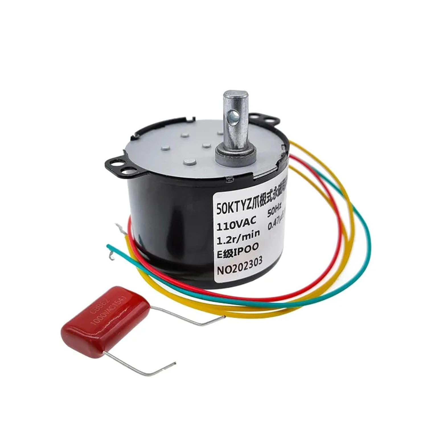 50KTYZ 110V/120V/127VAC Permanent Magnet Motor 6W Speed Reducer Motors Controllable Positive and Negative Inversion(110VAC-1.2rpm)