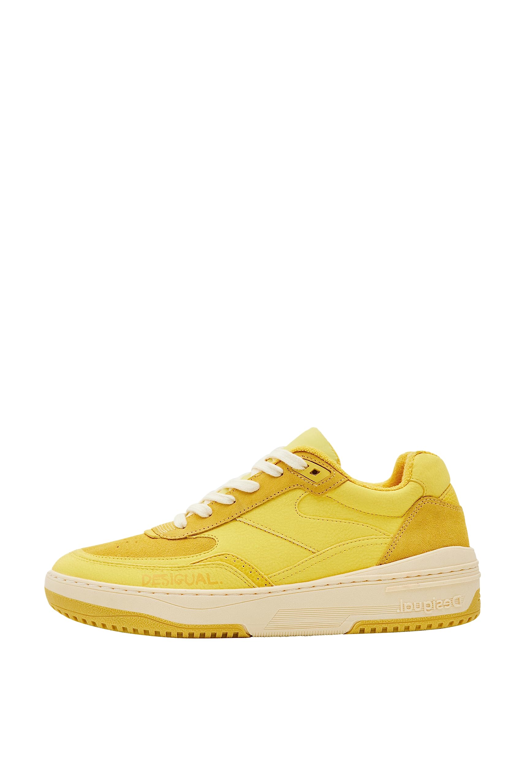Desigual Mujer Amarillo Zapatillas De Metro Monocolor, 37 Eu