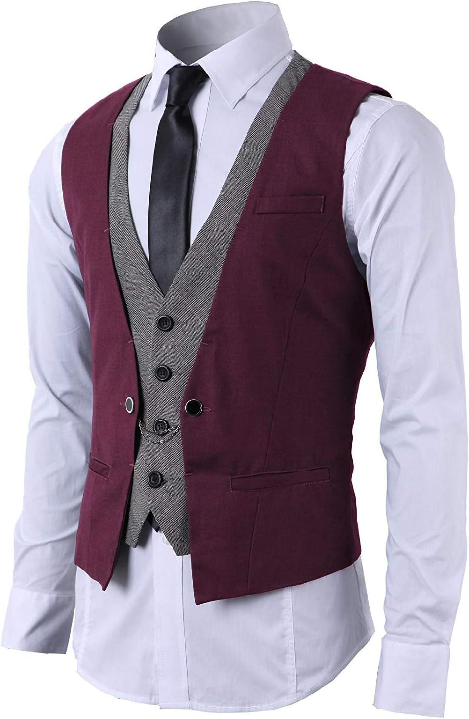 Gilet Costume Homme Classique Sans Manches - Élégant Pour Mariage Et Business