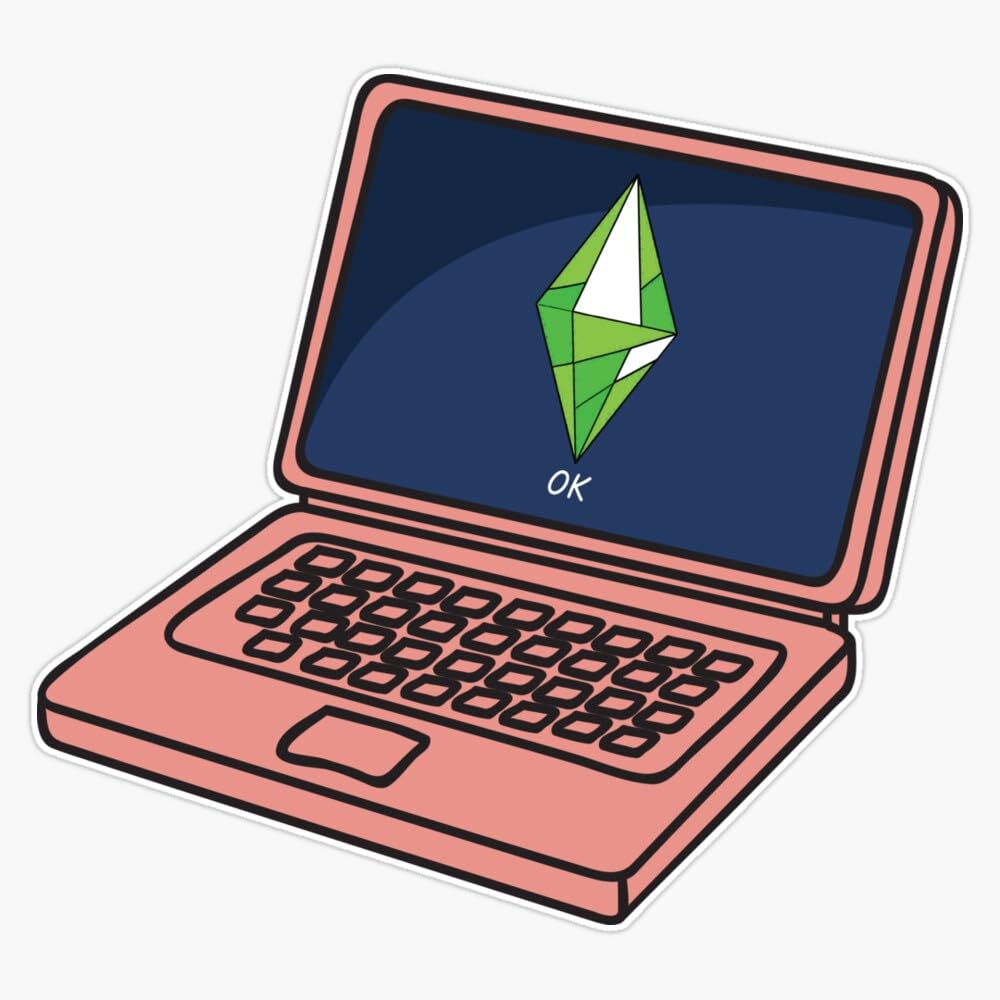 The Sims Ok Mood Sticker Vinyl Waterproof Sticker Decal Car Laptop Wall Window Bumper Sticker 5"