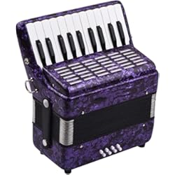 Acordeon Hohner 72 Bajos Acordeón de piano de bajo con 22 teclas y 8 correas ajustables, bolsa de concierto para niños principiantes