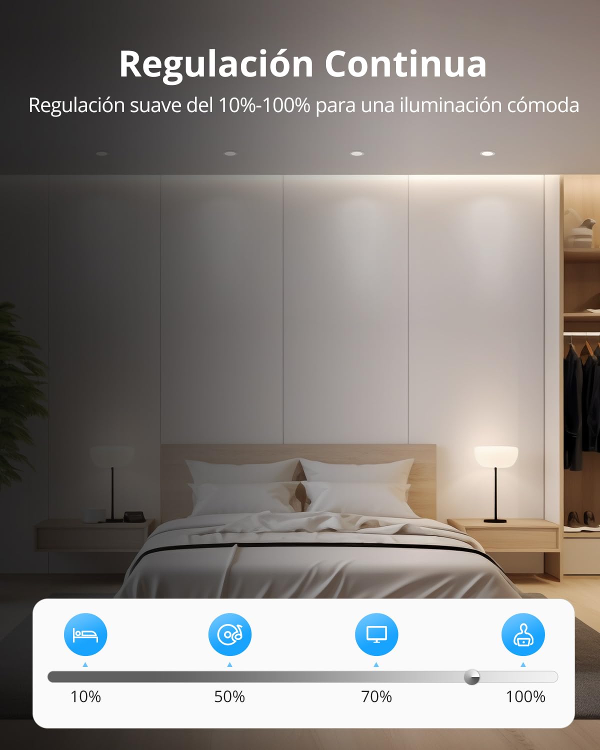 Gr4tec Downlight LED Techo Empotrable Regulable, IP65 Ojos de Buey, 10 Pack | Blanco Cálido Blanca Neutro Blanco Frío, IP65 Impermeable, 6W 700LM, Corte 68-80mm, Foco Empotrable LED Techo 220V Para Baño
