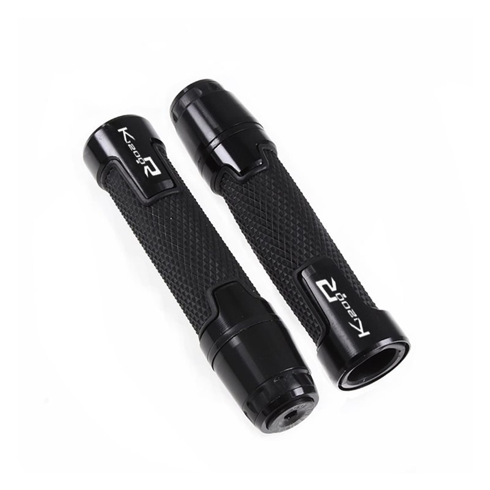 Agarre para BMW K1200R K 1200R K1200S K 1200S Motocicleta 7/8 "22mm CNC Aluminio Caucho Manillar Puños Extremos Manija Tapas Ha Cubierta del Manillar(7)