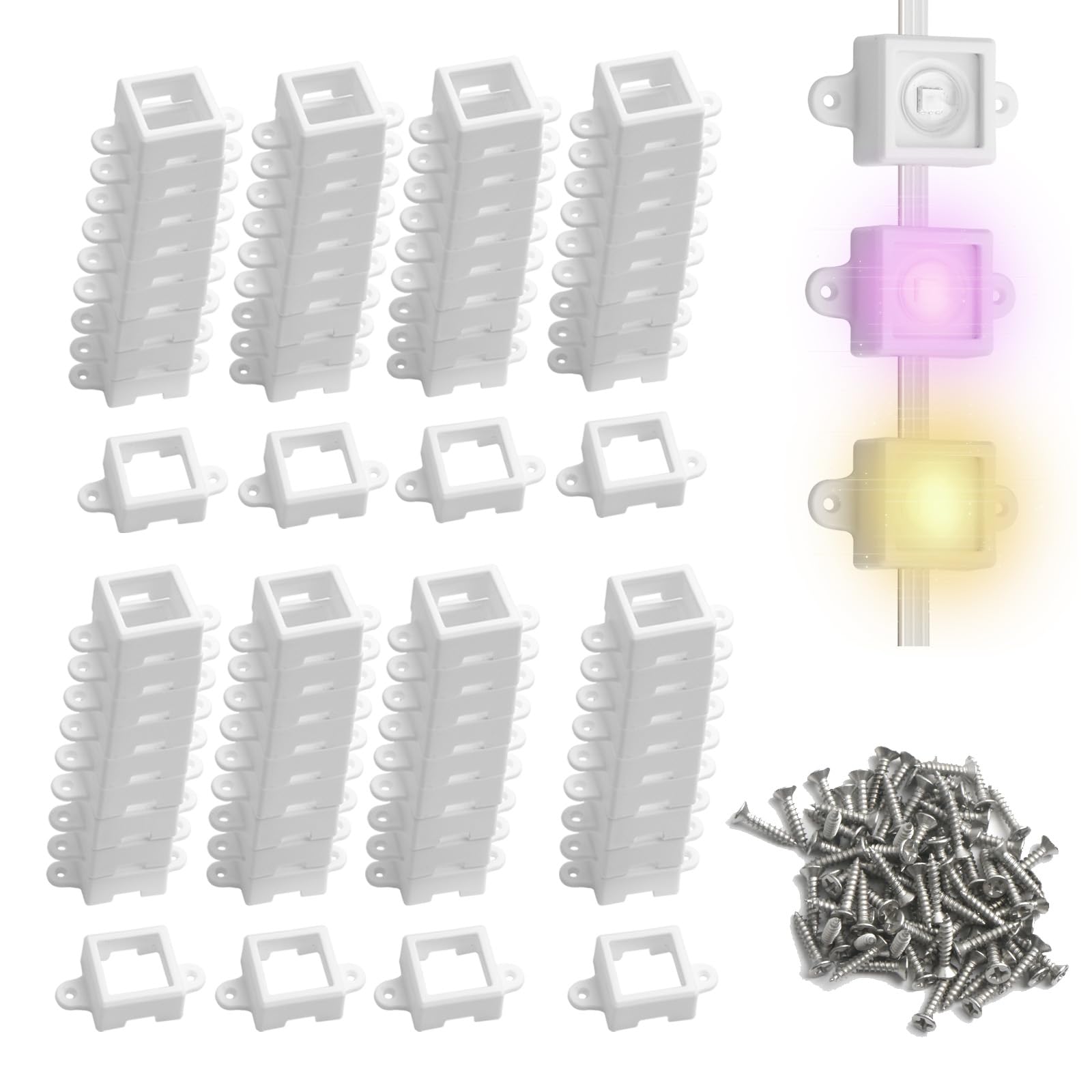 40 Sets Light Clips Upgraded Version for Govee Outdoor Light （Square） — Amazon image 12