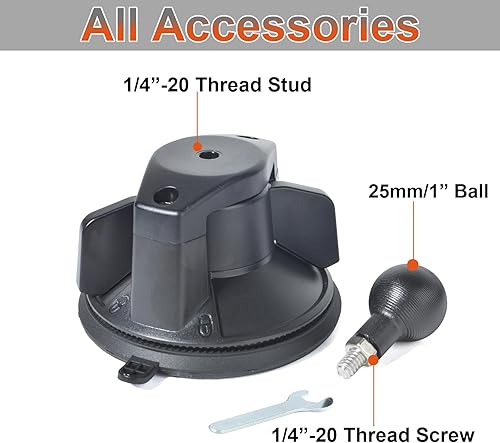 Miniatura 4 de Soporte universal para teléfono de automóvil, 3.346 in (3.3 pulgadas) resistente con ventosa de gel adhesivo para parabrisas y tablero de