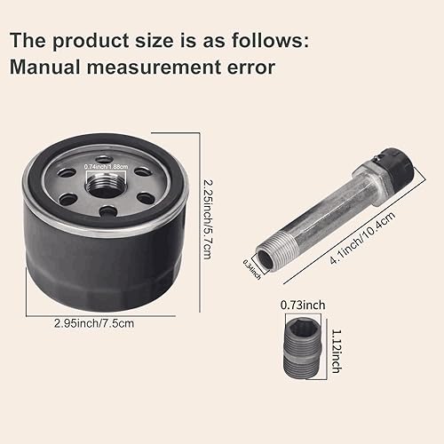 Miniatura 5 de MIU13767B Kit de conversión de cambio fácil (filtro de aceite AM125424 y tapón de drenaje AM131611 y adaptador MIU13767) para John Dee-re tractor de