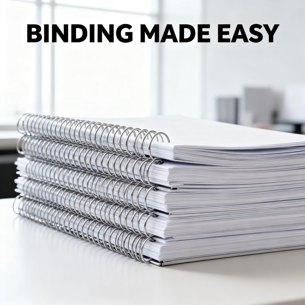 Binding Spiral Coil 16mm Diameter 48 4:1 Pitch 140 Sheet Capacity Silver, 100 Pack - High Capacity, 360 Degree Page Flip, Ideal for Office and School (Type 2)