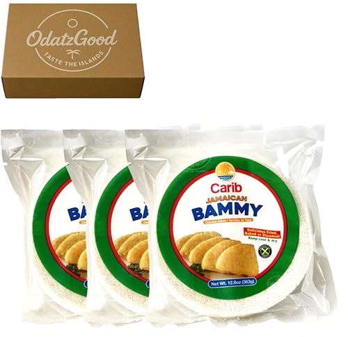 Miniatura 1 de Bammy Jamaican Yuca Cakes by Carib (Tortillas de Yuca) sellados con abrebotellas ODatzgood (paquete de 3)