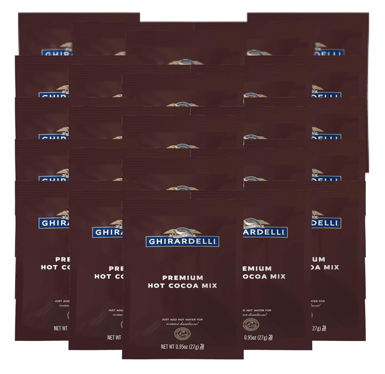 GhirardelliChocolate Premium Hot Cocoa Mix.95 oz Packets (Pack of 25)
