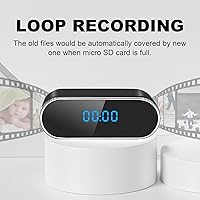 Vista 4 de NJINALW Cámara de reloj inteligente, WiFi HD 1080P Mini cámara inalámbrica con visión nocturna, detección de movimiento y visión remota, cámara