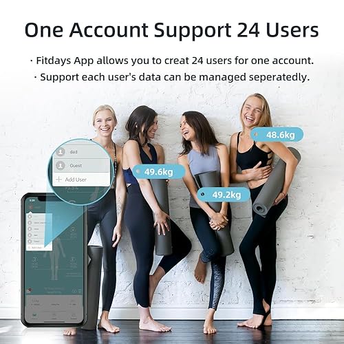 Miniatura 9 de Báscula inteligente para peso corporal, báscula digital de baño, báscula de BMI con Bluetooth para pesar grasa corporal, monitor de composición