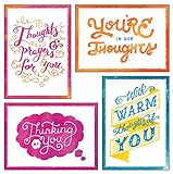 12 Boxed Thinking of You Greeting Cards - Thoughts of You - KJV Scripture Included in Each Card! Bulk Thinking of You Cards & 12 Envelopes Boxed Cards