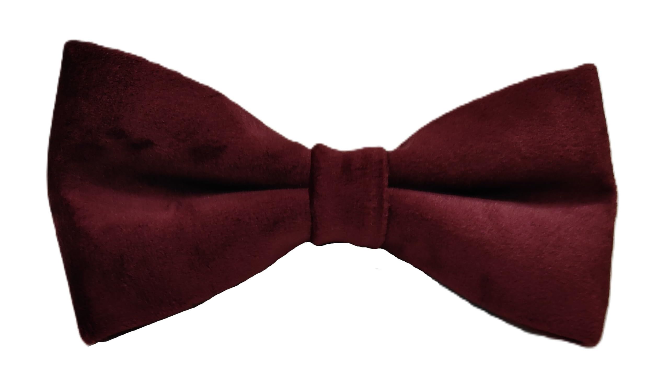 Mens Bow Tie pure silky velvet fabric Maroon Burgundy color adjustable bend free Size-image-20
